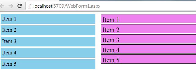 reorder elements in connect list
